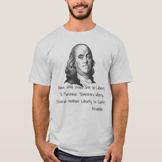 Vrijheid voor veiligheid t-shirt (Voorkant)