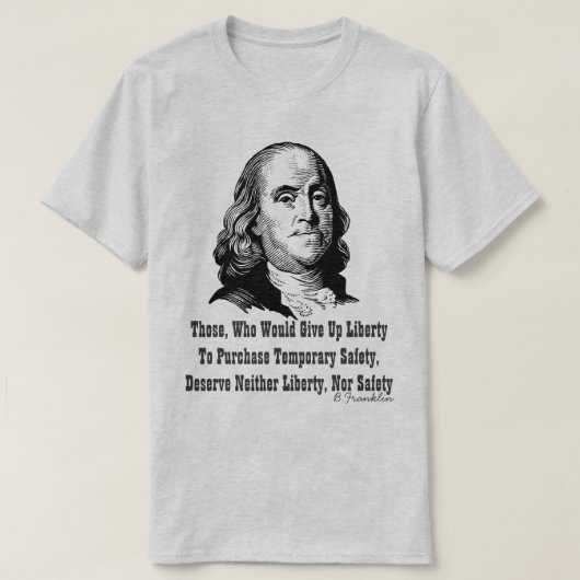 Vrijheid voor veiligheid T-shirt (Design voorkant)