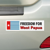 Vrijheid voor West-Papoea Bumpersticker (Op auto)