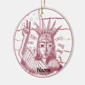 Vrijheid Vrede Keramisch Ornament (Links)
