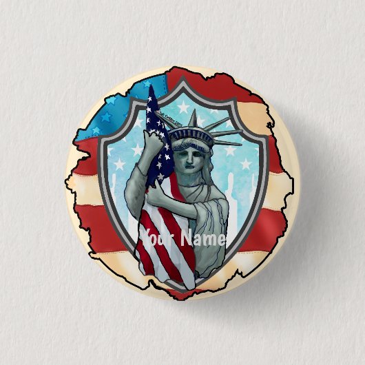 Vrijheid VS Ronde Button 3,2 Cm (Voorkant)