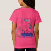 Vrijheid Vuurwerk Dromen heet roze T-shirt (Achterkant)