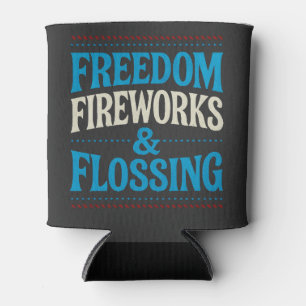 Vrijheid Vuurwerk & Flossen Tandarts Blikjeskoeler