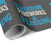 Vrijheid Vuurwerk & Flossen Tandarts Cadeaupapier (Rol Hoek)