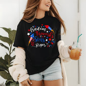 VRIJHEID VUURWERK STERREN & STREPEN Patriottisch Tri-Blend Shirt