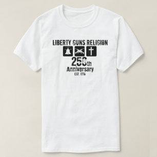 Vrijheid wapens religie gevestigd 1776 250ste  t-shirt