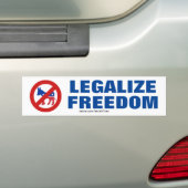 Vrijheid wettigen bumpersticker (Op auto)