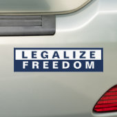 Vrijheid wettigen bumpersticker (Op auto)