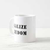 Vrijheid wettigen koffiemok (Voorkant links)