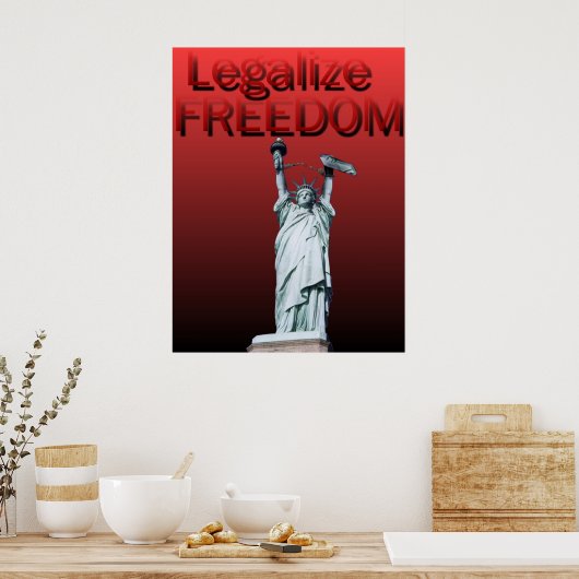 Vrijheid wettigen poster (Keuken)