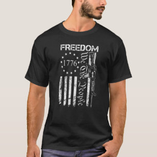 Vrijheid Wij Het Volk Ar15 Vlag VS Pro Wapen T-shirt