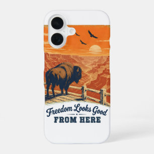 Vrijheid Ziet Er Goed Uit Canyon Phonehoesje iPhone 16 Hoesje
