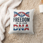Vrijheid zit in ons DNA Patriottisch Vector T-shir Kussen (Deken)