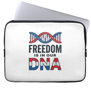 Vrijheid zit in ons DNA Patriottisch Vector T-shir Laptop Sleeve