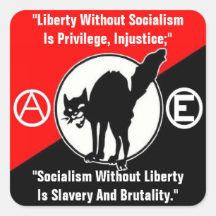 vrijheid zonder socialisme vierkant sticker