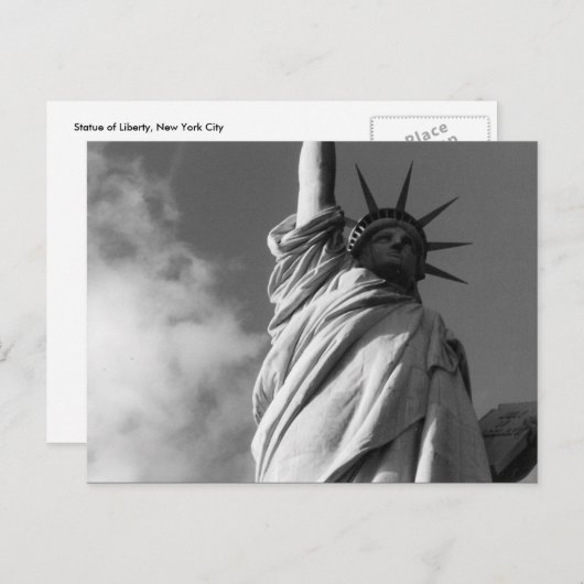 vrijheid zwart - wit briefkaart (Voorkant / Achterkant)