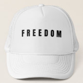 Vrijheid Zwarte tekst Minimalistisch ontwerp, vet Trucker Pet (Voorkant)