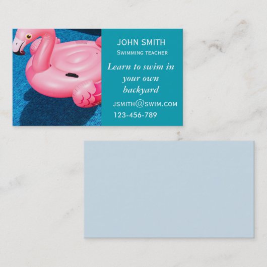Vrijheid zwemleraar visitekaartje (Voorkant / Achterkant)