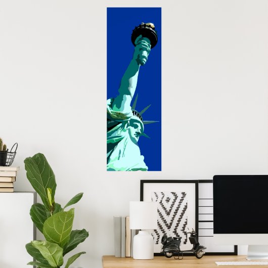 Vrijheids- en blauwhelm-Poster Poster (Thuiskantoor)