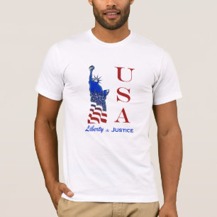 Vrijheids- en Gerechtigheidsstandbeeld van de VS T-shirt