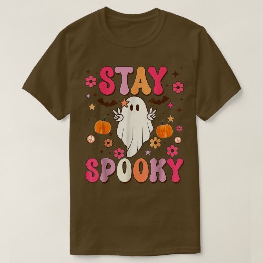 Vrijheids- en spreektijd Cute Halloween Ghost Bats T-shirt (Design voorkant)
