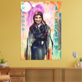 Vrijheids- en vrijheidsmeisjes in Kimono Andere we Canvas Afdruk (Insitu (Woonkamer))