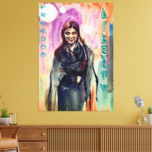 Vrijheids- en vrijheidsmeisjes in Kimono Andere we Canvas Afdruk (Insitu (Woonkamer))