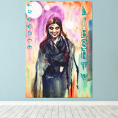 Vrijheids- en vrijheidsmeisjes in Kimono Andere we Canvas Afdruk (Insitu (Houten vloer))