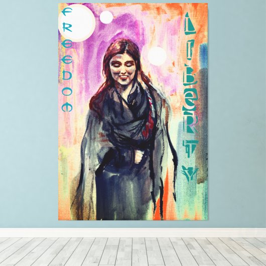 Vrijheids- en vrijheidsmeisjes in Kimono Andere we Canvas Afdruk (Insitu (Houten vloer))