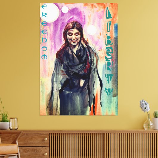 Vrijheids- en vrijheidsmeisjes in Kimono Andere we Canvas Afdruk (Insitu (Woonkamer))