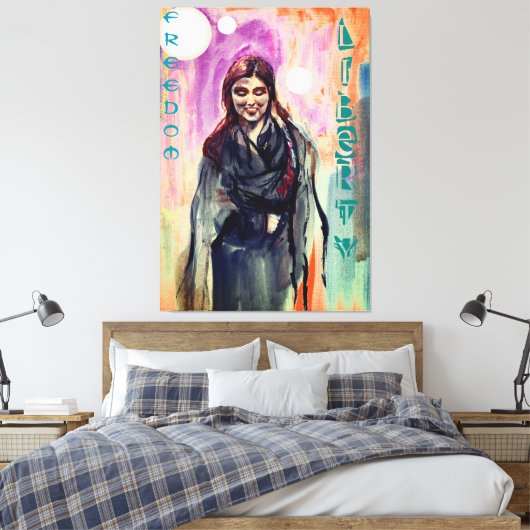 Vrijheids- en vrijheidsmeisjes in Kimono Andere we Canvas Afdruk (Insitu (Slaapkamer))