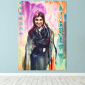 Vrijheids- en vrijheidsmeisjes in Kimono Waterverf Canvas Afdruk (Insitu (Houten vloer))