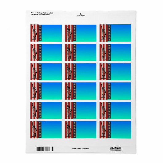 Vrijheidsadreslabel Etiket (Full Sheet)