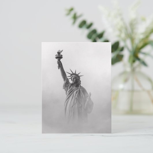 VrijheidsAmerika zwart-wit Briefkaart (Staand voorkant)