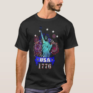 Vrijheidsbeeld 1776 Verenigde Staten New York City T-shirt