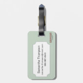 Vrijheidsbeeld 1900 bagagelabel (Achterkant verticaal)