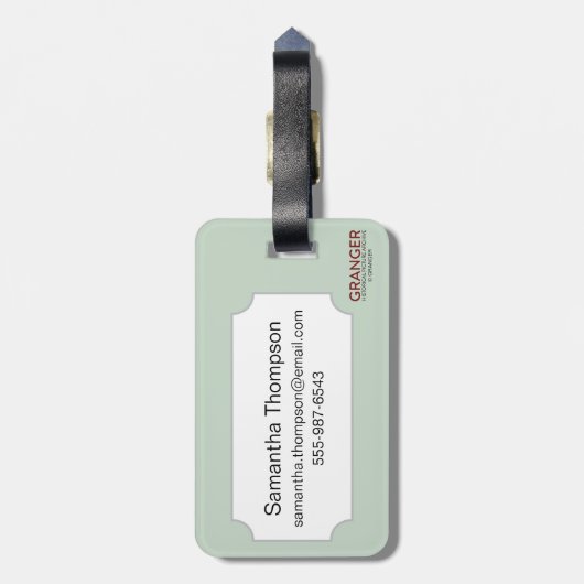 Vrijheidsbeeld 1900 bagagelabel (Achterkant verticaal)