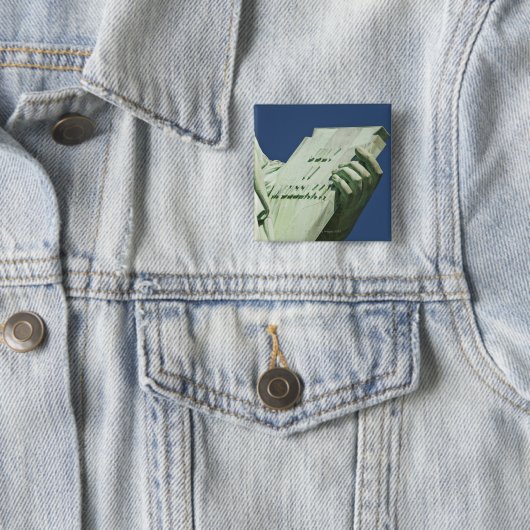 Vrijheidsbeeld 2 vierkante button 5,1 cm (In situ)