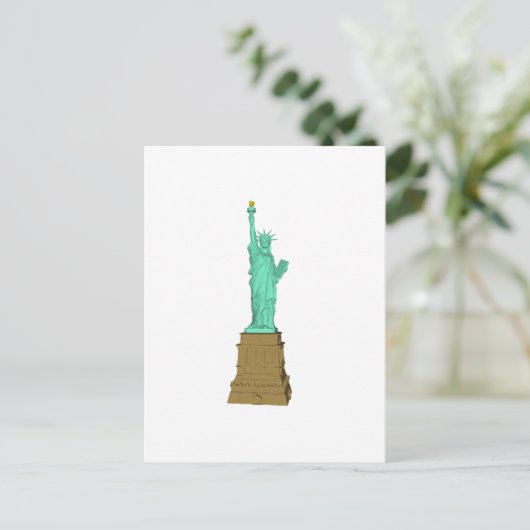 Vrijheidsbeeld: 3D-model: Briefkaart (Staand voorkant)