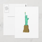 Vrijheidsbeeld: 3D-model: Briefkaart (Voorkant / Achterkant)