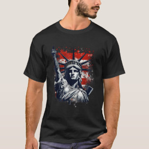Vrijheidsbeeld 4 juli Amerika USA Patrioti T-shirt