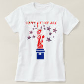 Vrijheidsbeeld 4 juli Amerikaans T-shirt (Design voorkant)