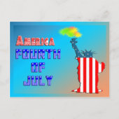 Vrijheidsbeeld 4 juli briefkaart (Voorkant)