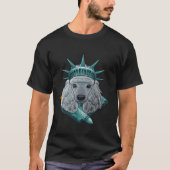 Vrijheidsbeeld 4 juli Dog USA Ameri T-shirt (Voorkant)