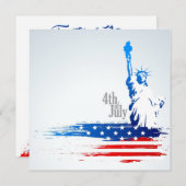 Vrijheidsbeeld 4 juli Feestuitnodigingen Kaart (Voorkant / Achterkant)