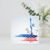 Vrijheidsbeeld 4 juli Feestuitnodigingen Kaart (Staand voorkant)