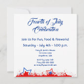 Vrijheidsbeeld 4 juli Feestuitnodigingen Kaart (Achterkant)