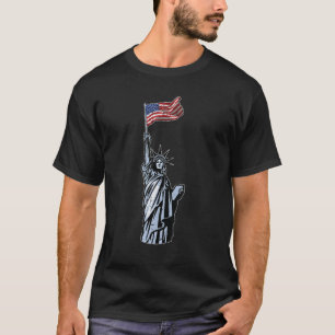 Vrijheidsbeeld 4 juli jongstleden kool patriottic t-shirt