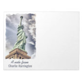 Vrijheidsbeeld aangepaste tekst notitieblok (Voorkant)