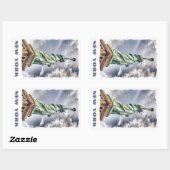 Vrijheidsbeeld aangepaste tekst stickers (Vel)